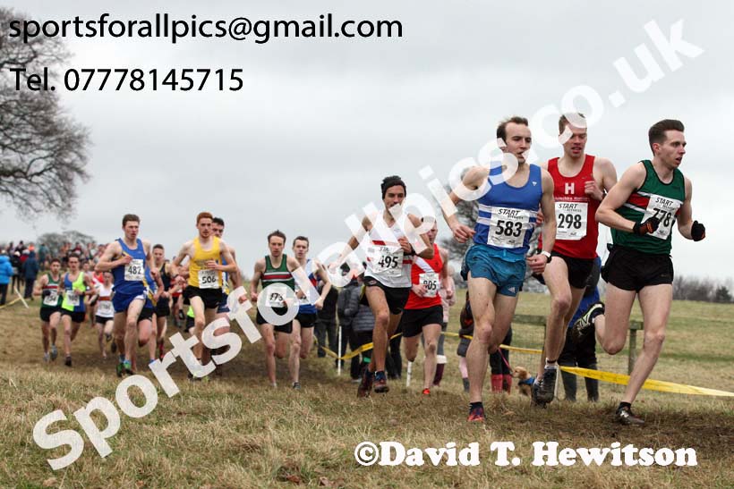 Senior men, 2018 Northern Cross Country Champs., Harewood House, Leeds. Photo: David T. Hewitson/Sports for All Pics